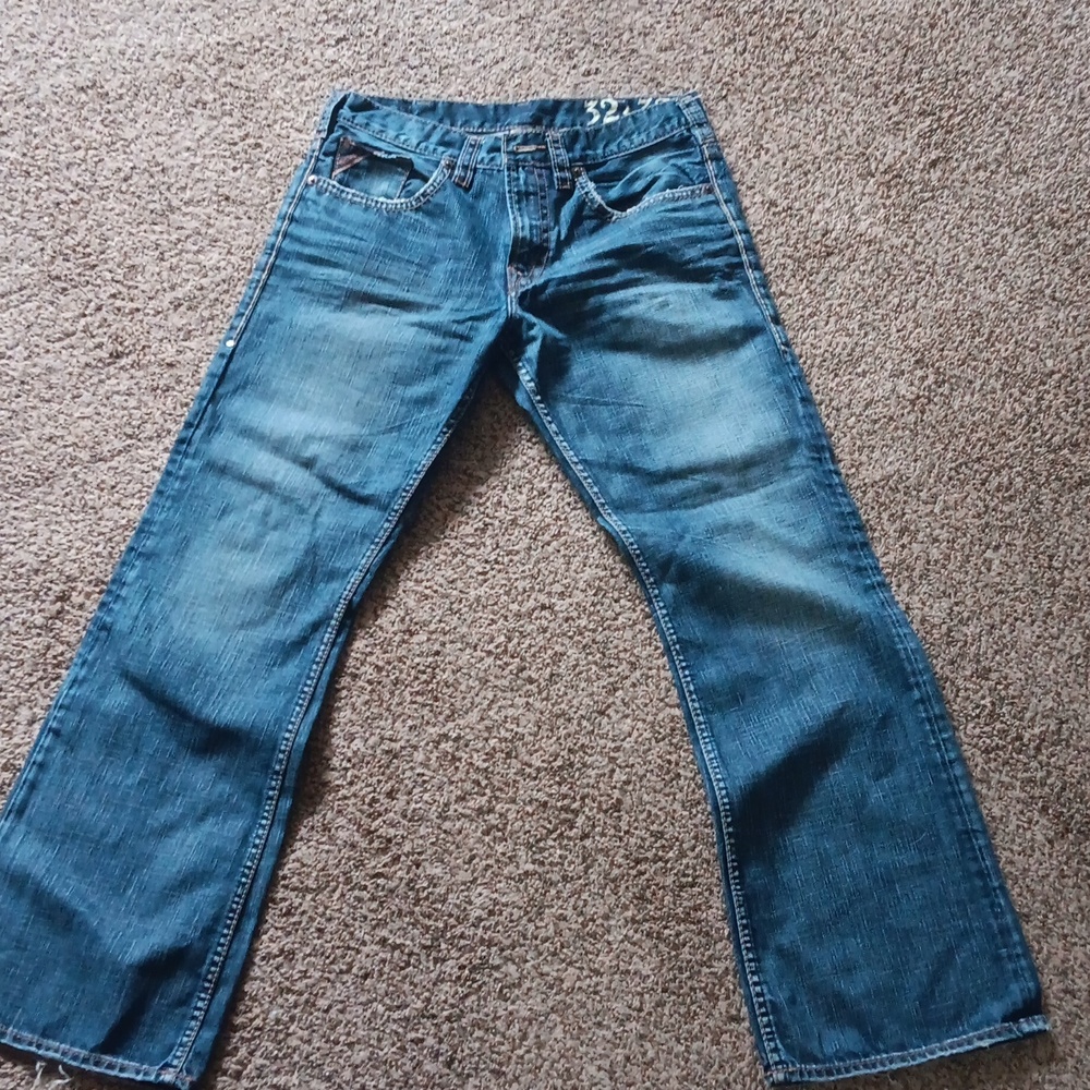 Mens Silver Bootcut Jeans Dark wash Size 32x32